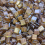 015-GA34 BRONZE 10x10mm metallic vitreous glass mosaic tiles