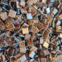 016-GA36 COFFEE 10x10mm metallic vitreous glass mosaic tiles