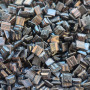 004-GA49 BLACK 10x10mm metallic vitreous glass mosaic tiles