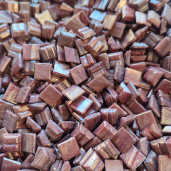 014-GA76 BRICK 10x10mm metallic vitreous glass mosaic tiles