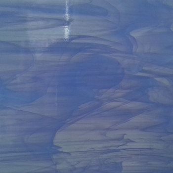 040. Wispy blue semi transparent glass sheet