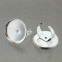 Ring base : Round silver plated