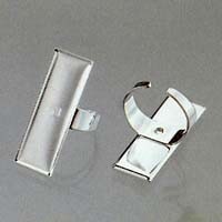 Ring base : rectangle silver plated