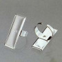 Ring base : rectangle silver plated