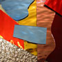 303. Large pieces coloured mirror mix
