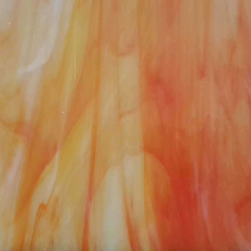 161.  Yellow Orange Swirl glass sheet