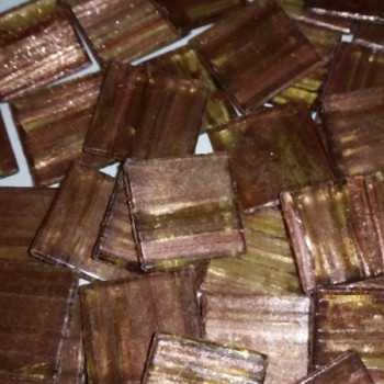 015-GA34 BRONZE 20x20mm metallic vitreous glass mosaic tiles