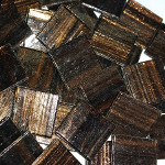 016-GA36 COFFEE 20x20mm metallic vitreous glass mosaic tiles