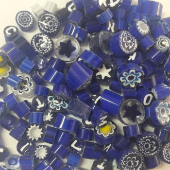011 Blue Mix Millefiori