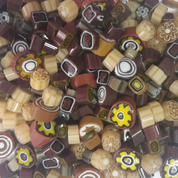 014 Brown - beige Mix Millefiori