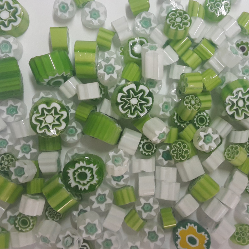 015 Green Mix Millefiori