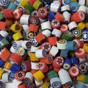 003 Opaque Medium (7-8mm) Mix Millefiori