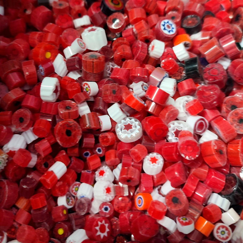 013 Red Mix Millefiori