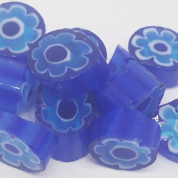 Transparent V57 Blue flower millefiori