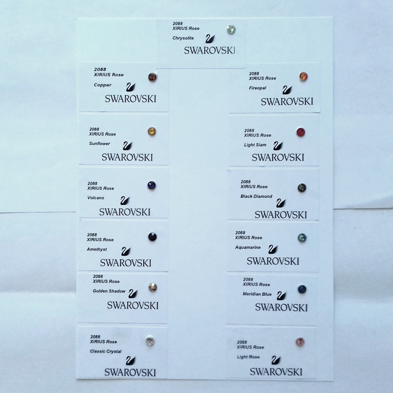 Swarovski Sample Board