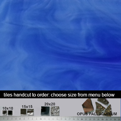 030. Brilliant Blue glass tiles  100g