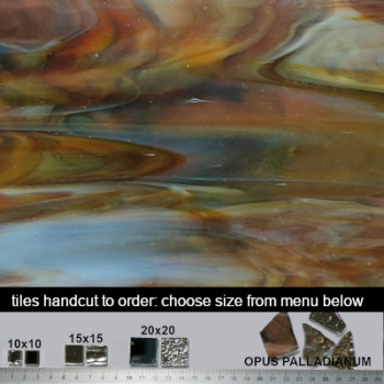 140. Chocolate Swirl glass tiles  100g