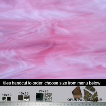 200. Pink Swirl glass tiles  100g