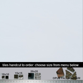 220. White glass tiles  100g